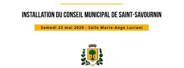 Vidéo du Conseil Municipal d’installation du Samedi 23 mai 2020