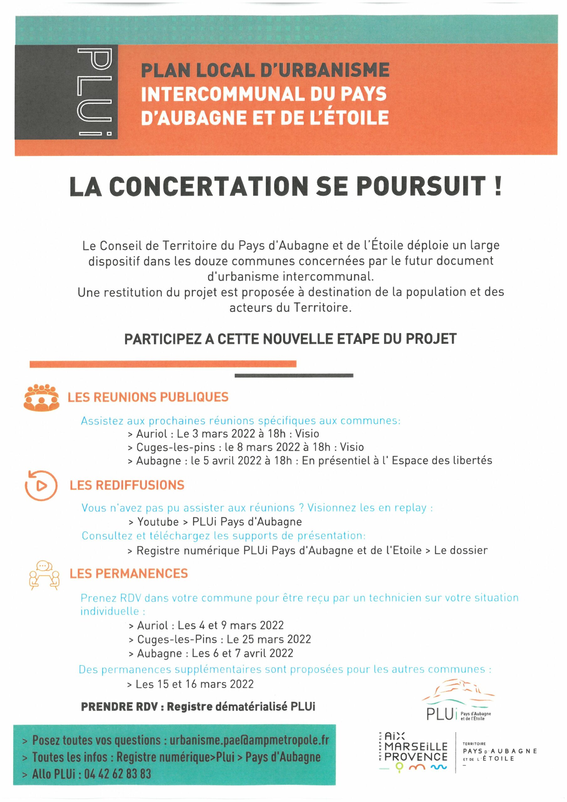 Mairie Saint-Savournin Plan local urbanisme intercommunal restitution du projet