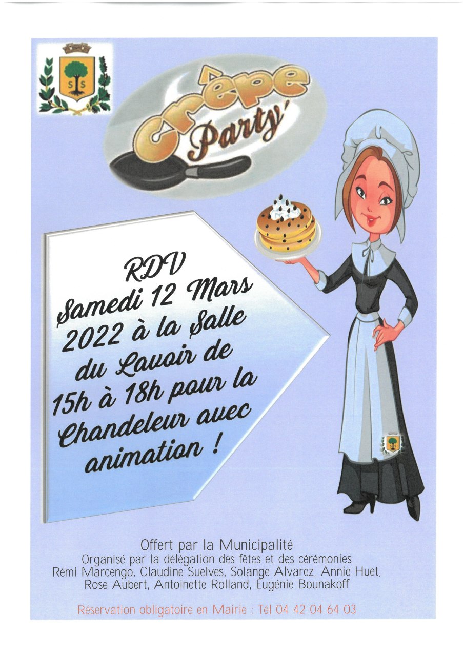 mairie saint-savournin crêpes party samedi 12 mars 2022