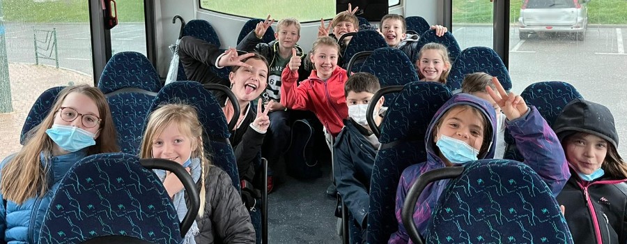 Mairie Saint Savournin sortie scolaire centre aéré 30 mars 2022 écomusée voyage en bus