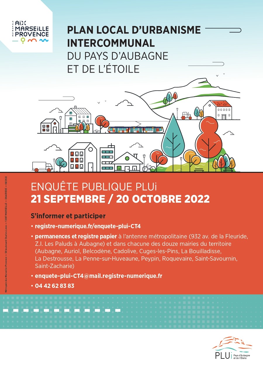 Mairie Saint-Savournin Enquête publique PLUI 21 sept au 20 oct 2022