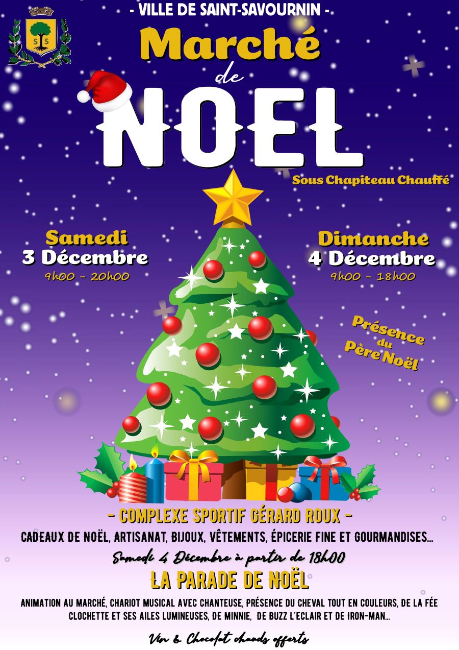 Mairie Saint-Savournin - affiche marché de noël 2022