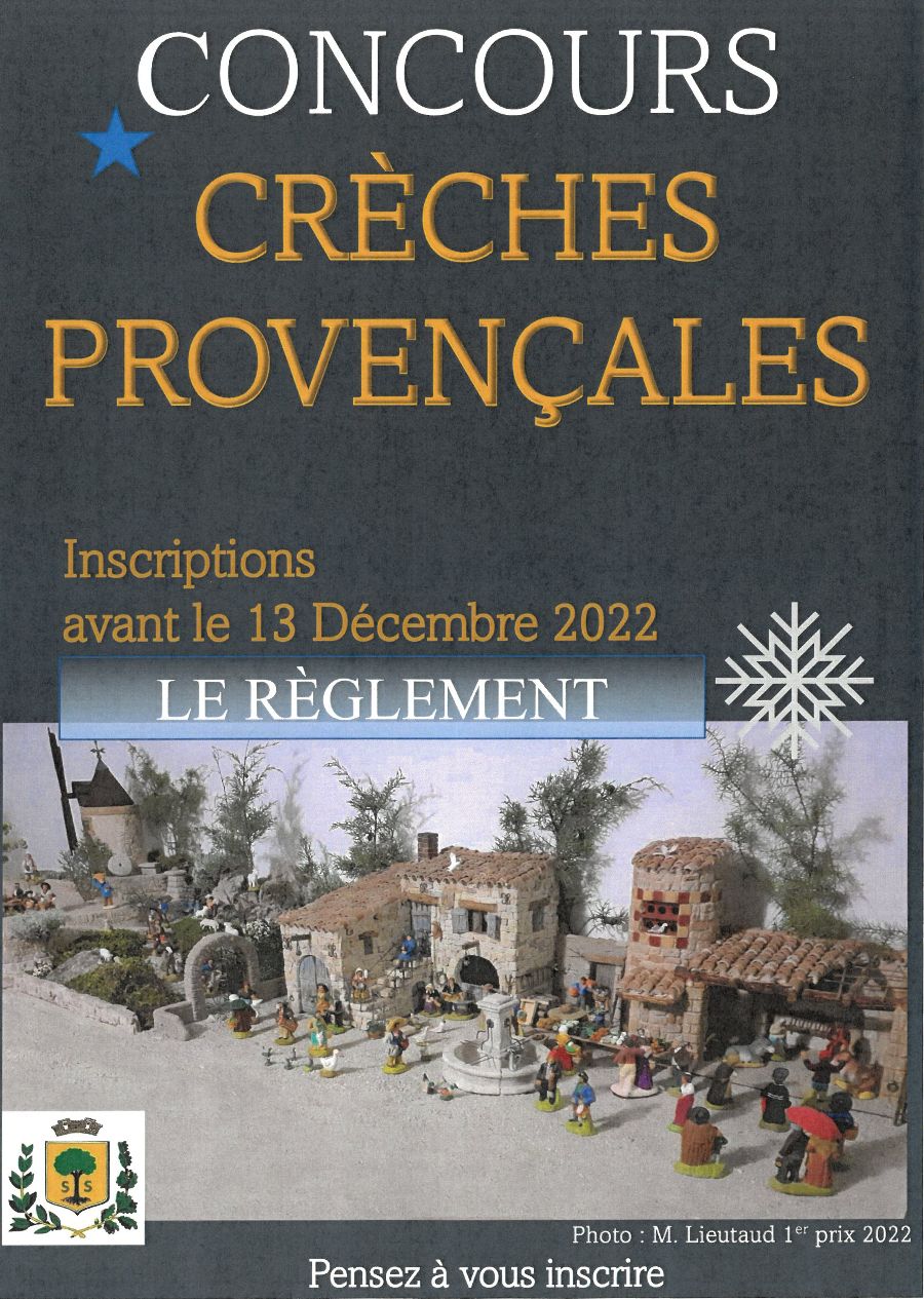 Mairie Saint-Savournin Concours crèches provençales 2022 affiche