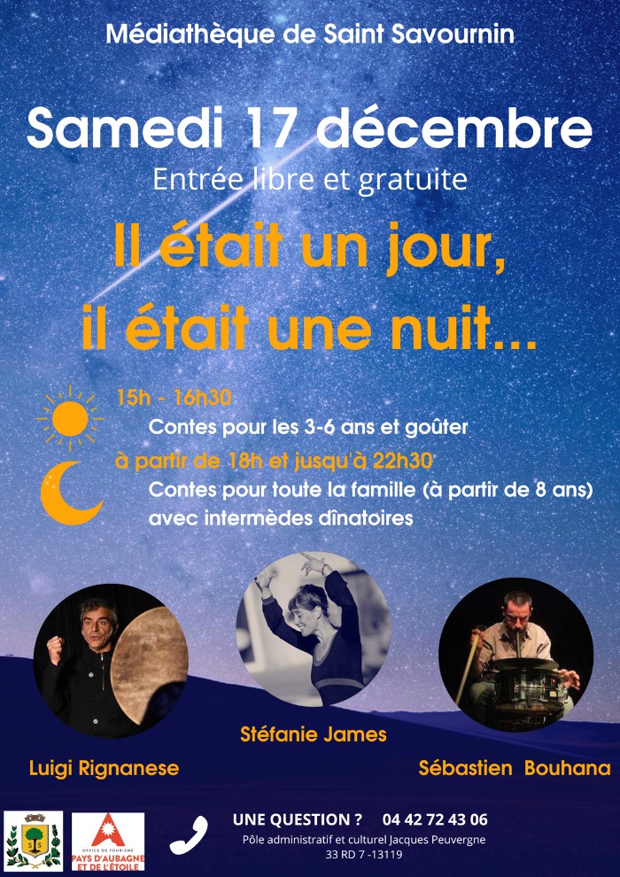 Mairie Saint-Savournin Contes à la médiathèque samedi 17 déc 2022 de 15h à 22h30