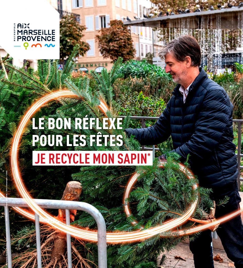 Mairie Saint Savournin points de collecte des sapins de Noel