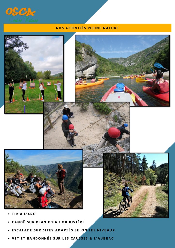 Mairie Saint-Savournin Séjour pour les 7/14 ans en Lozère du 15 au 21 juillet 2023 - multiactivités