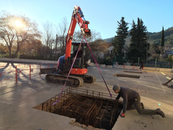 Mairie Saint-Savournin travaux école 20 janvier 2023 - ferraillage préau