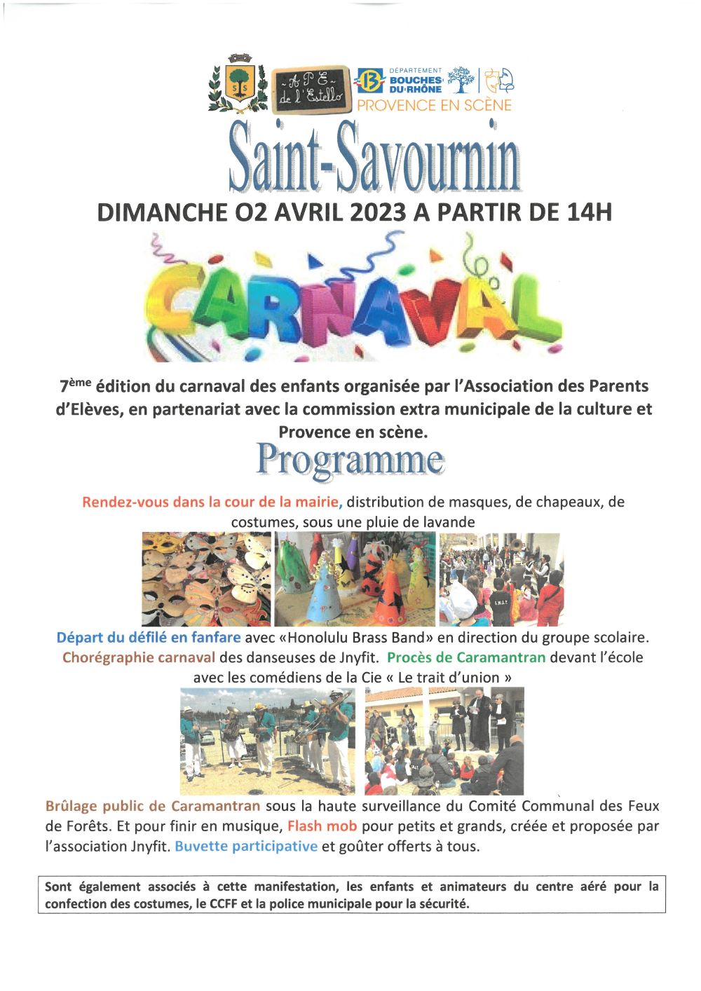 Mairie Saint-Savournin Carnaval des enfants 2 avril 2023