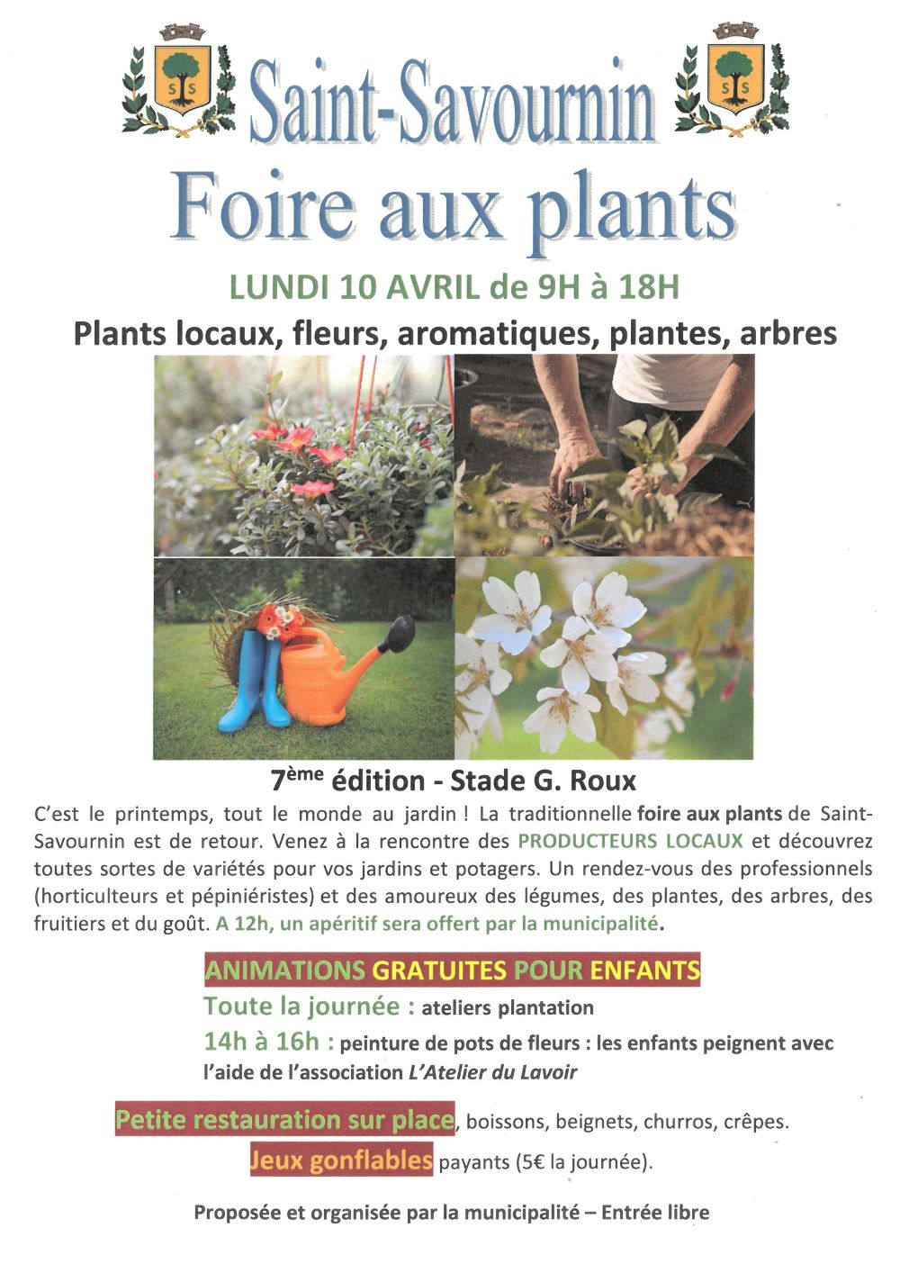 Mairie Saint-Savournin Foire au plants 2023 stade G. Roux