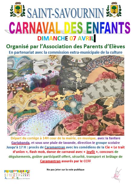 Mairie Saint-Savournin Carnaval des enfants 7 avril 2024