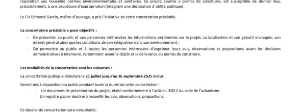 CONCERTATION NOUVEL HOPITAL D’AUBAGNE